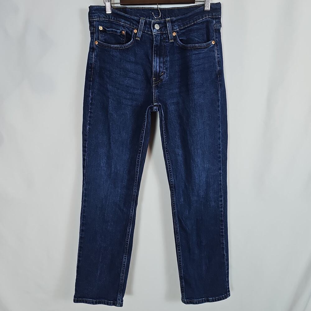 Levi's 514 Series Dark Blue Denim Jeans Straight Fit, Men's Size W32xL30